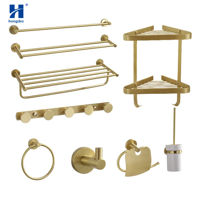 Hongdec настенное крепление из нержавеющей стали матовый золотой набор
