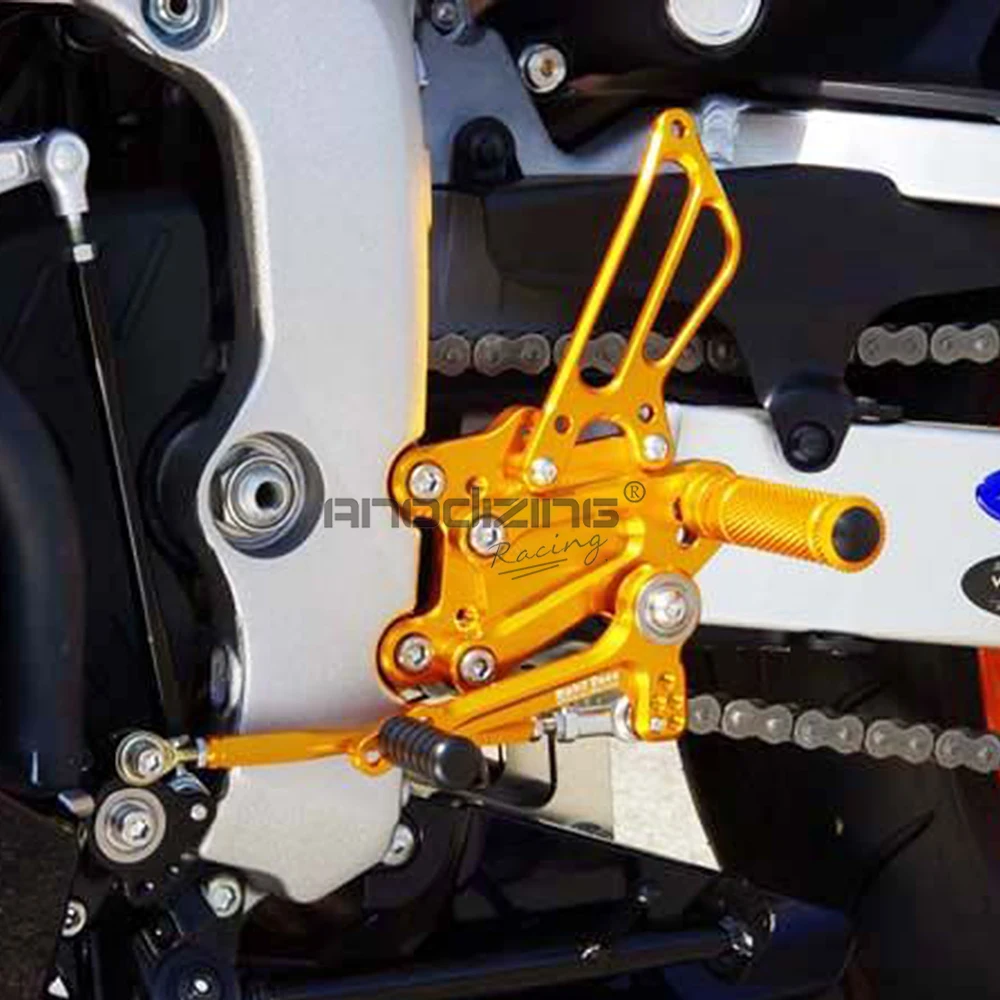 Полный CNC алюминиевый Мотоцикл Регулируемые задние наборы подножки для Suzuki GSXR