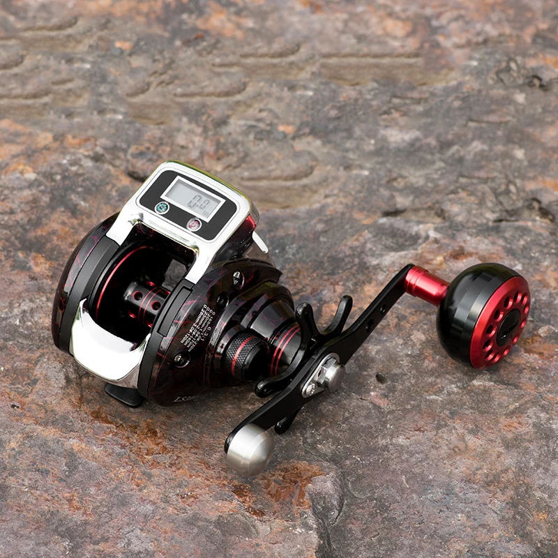 

YINGTOUMAN High Speed 6.3:1 13+1BB Fishing Reel Left / Right Hand Low Profile Line Counter Fishing Tackle Gear with Digital