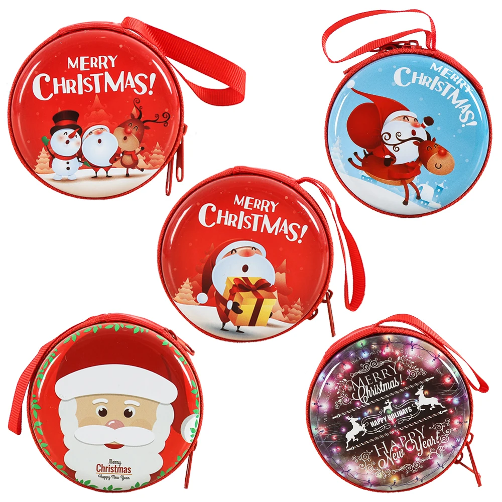 Рождественское украшение Мультфильм Санта снеговик олень узор жесть маленький