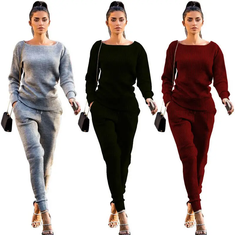 Женский спортивный костюм из 2 предметов толстовка с длинным рукавом и штаны