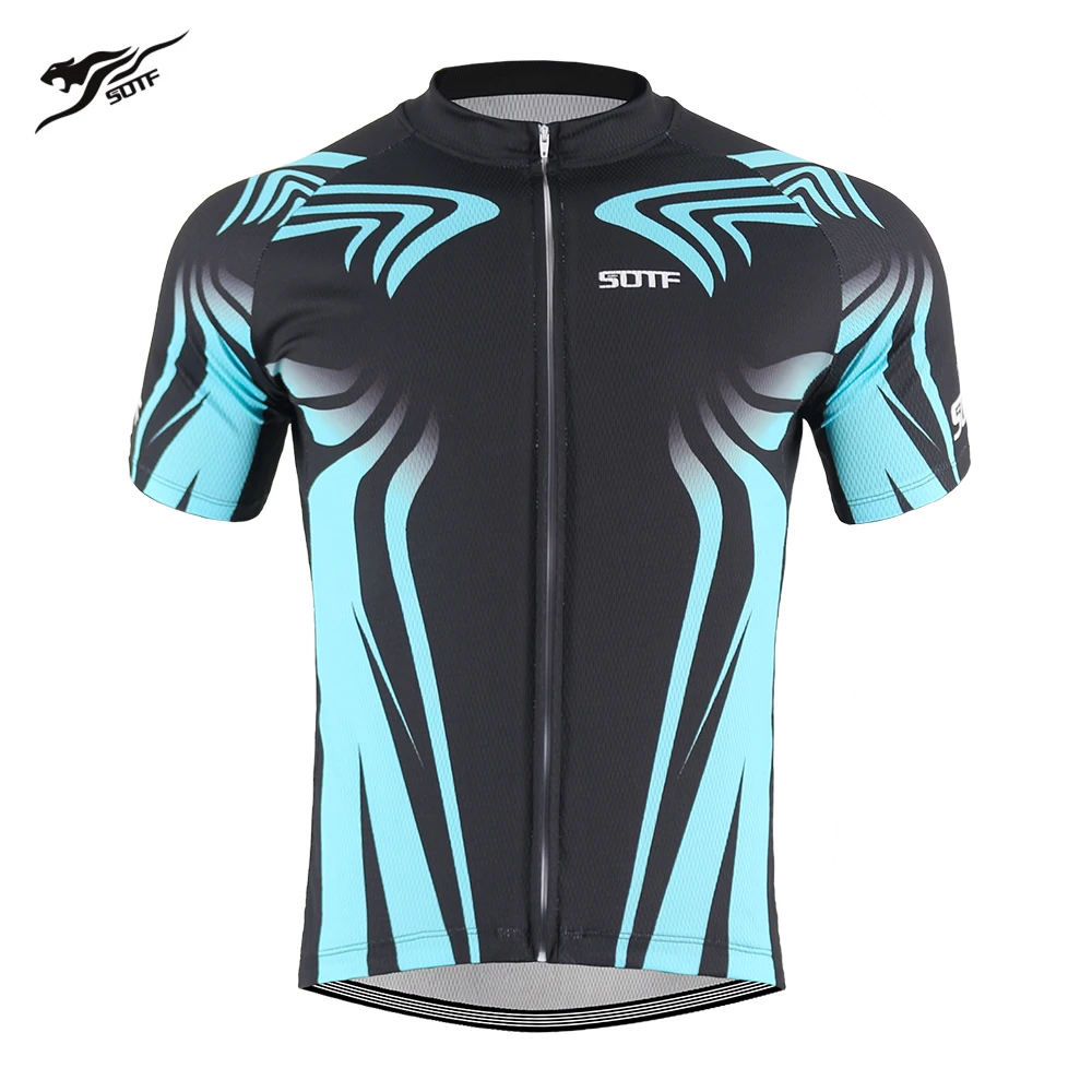 

Blue gradient geometric lines mountain breathable retro cycling jersey mountain shirt road bike women men Cycling jersey