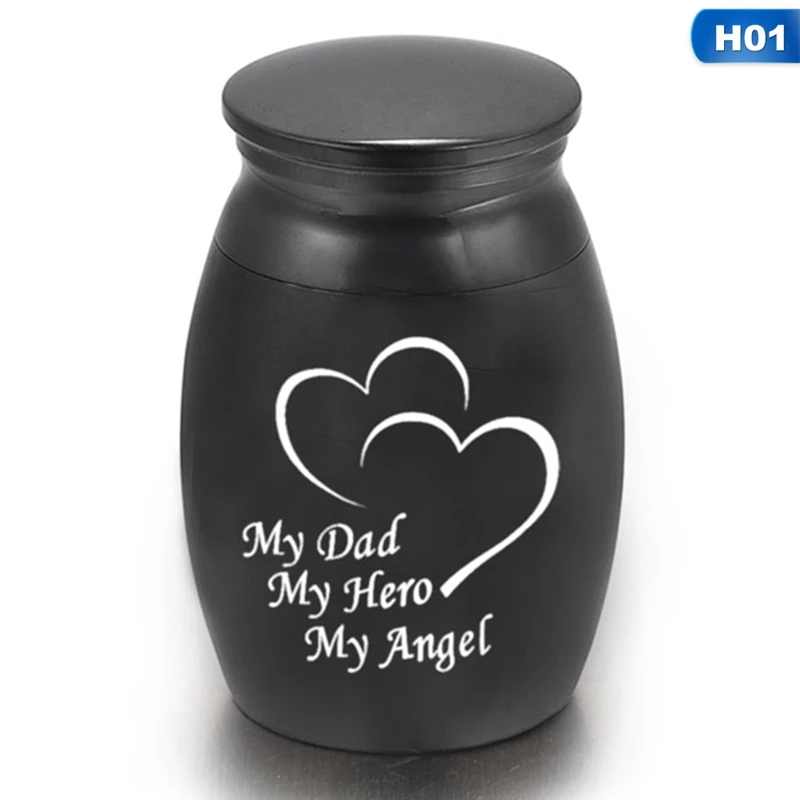 Мини черный пепел банку немнущаяся ткань человеческого пепла для Домашние