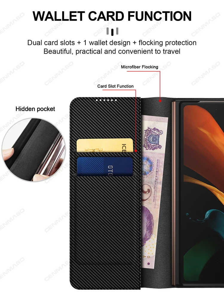 Ceny Do Samsung Galaxy Z Fold 2 Etui Na Telefon Komórkowy All-Inclusive Osłona Przeciwdeszczowa Do Galaxyz Fold 2 5G Skórzane Etui