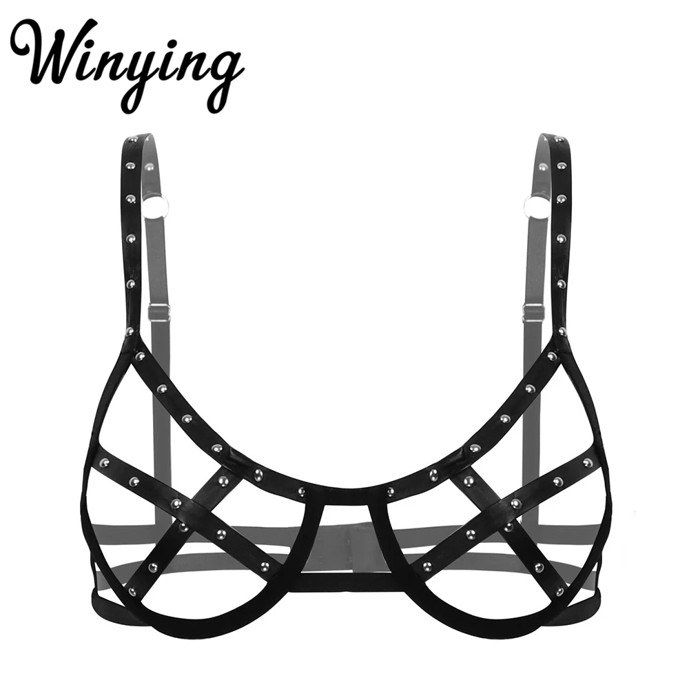 Горячее сексуальное женское нижнее белье эластичные бретельки с заклепками