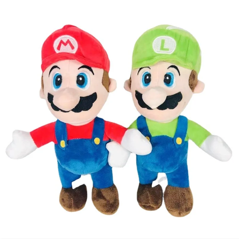 

New 25cm Super A Marioed Bros Plush Toy Mario Doll Luigi Toy Soft Stuffed Animal Dolls Toy Kids Children Birthday Christmas Gift