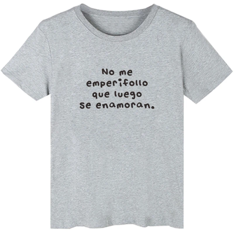 Модные испанские футболки с надписью для женщин базовые женские топы буквенным