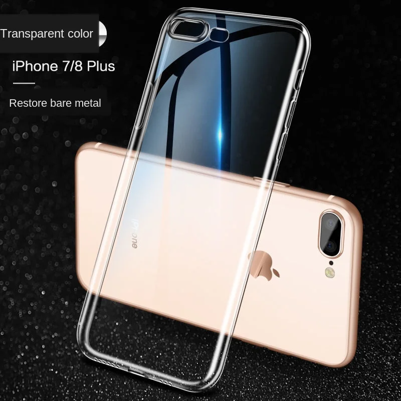 

Accessories for mobile phones7p 8 mobile phone case drop-proof all-inclusive simple silicone transparent cover soft and thin