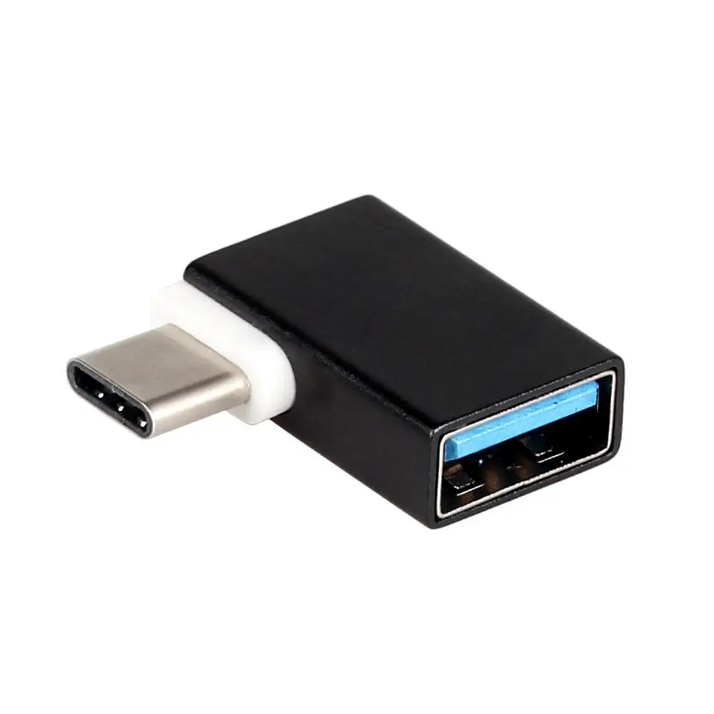 Переходник OTG с левой и правой головкой углом поворота 90 градусов из алюминиевого