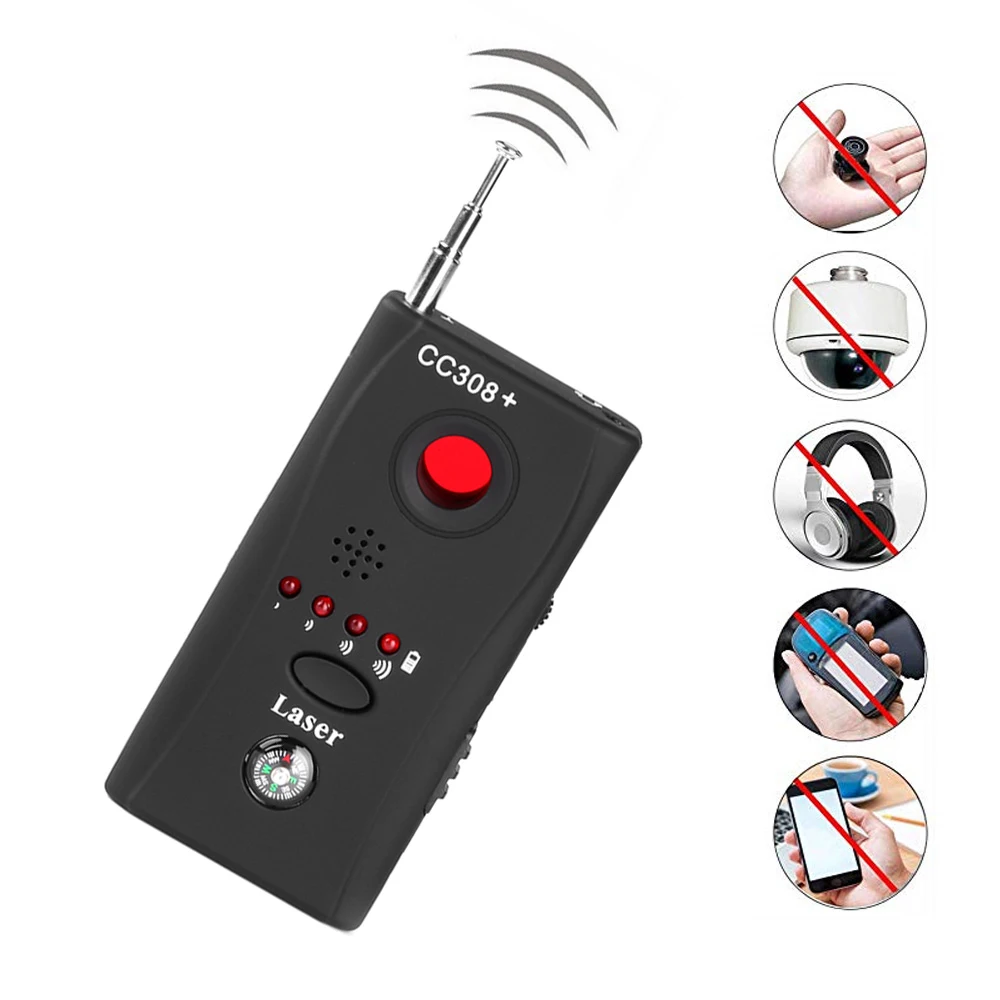 Полный спектр Анти шпион ошибка детектора CC308 + мини Беспроводной Камера Скрытая