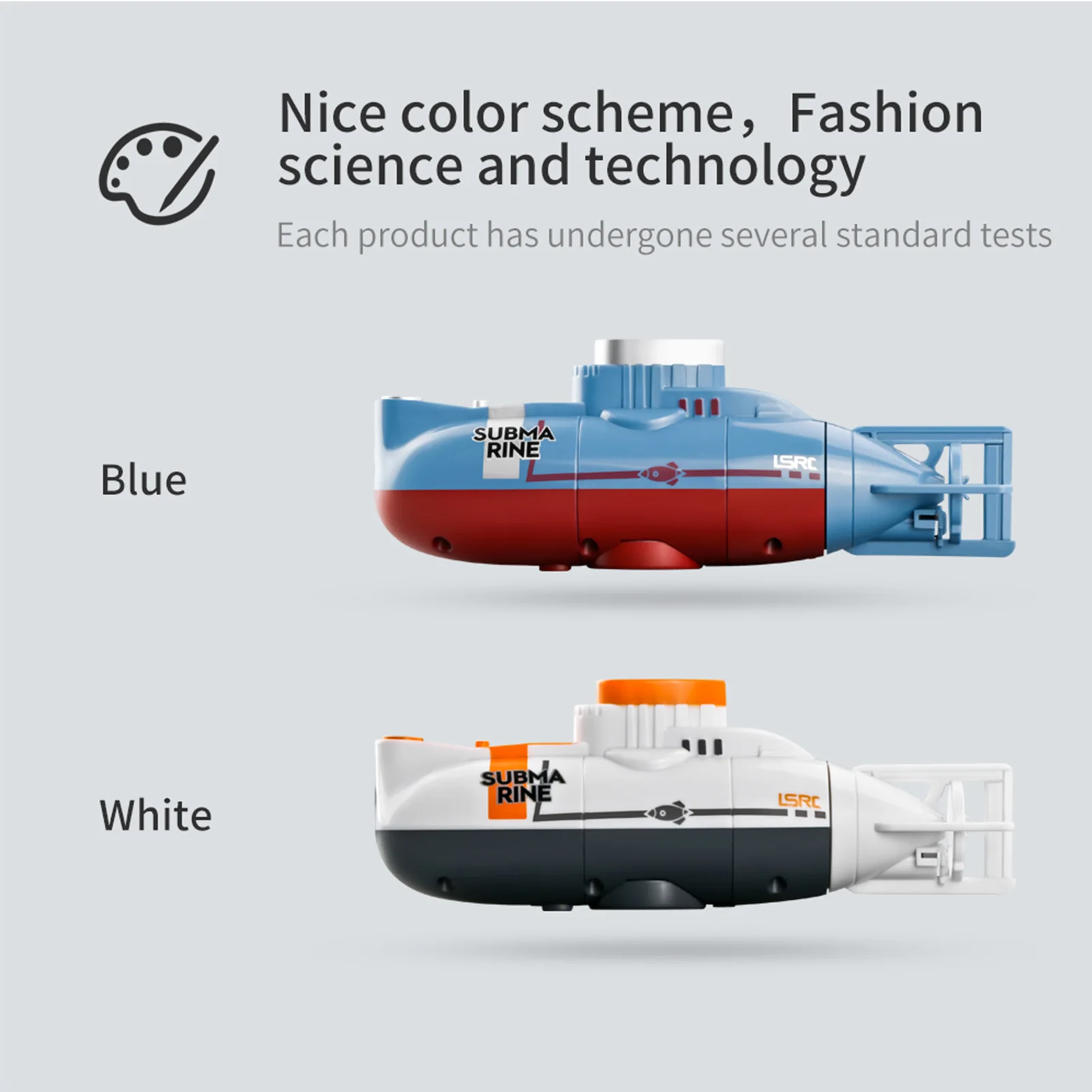 

Mini RC Submarine 0.1m/s Speed Remote Control Boat Waterproof Diving Toy Simulation Model Gift for Kids Boys Girls New Year Gift