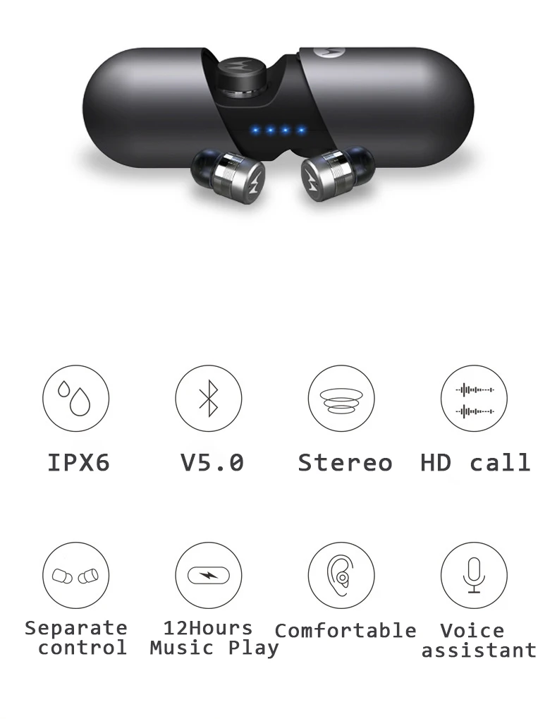Verve Buds 400 беспроводной Bluetooth 5,0 12 часов воспроизведения музыки для Apple Headpone водонепроницаемый и шумоподавление