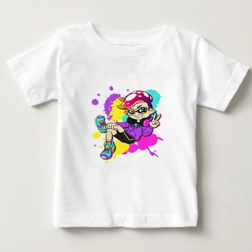 

2-15 Year Game Print Short Sleeve T-shirts Boy/girl Cool T-shirt Children Round Neck T Shirt Kids Summer Cute Tees
