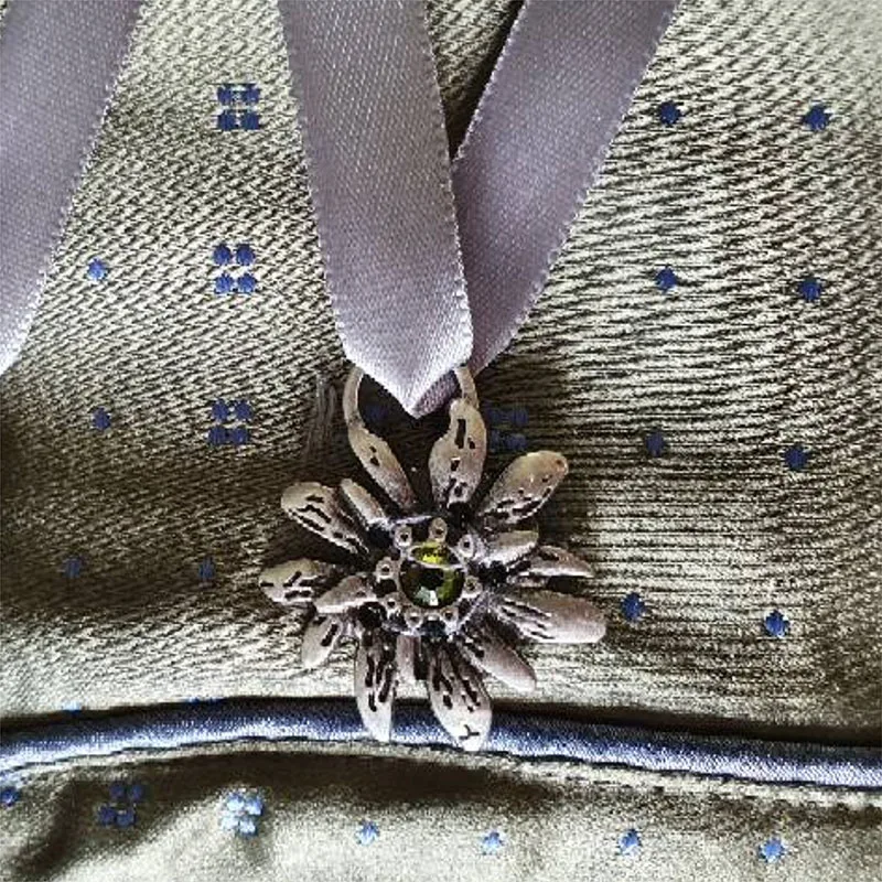 4 шт./лот античный серебряный цвет тиснение Edelweiss цветок кулон ожерелье ювелирные