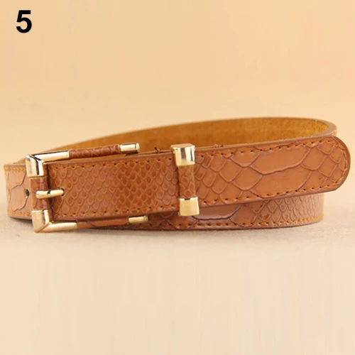 Women Grainy Faux Leather Waist Belt Gold Tone Buckle Waistband Band Adjustable for long shirts dresses skirts jeans women belt |