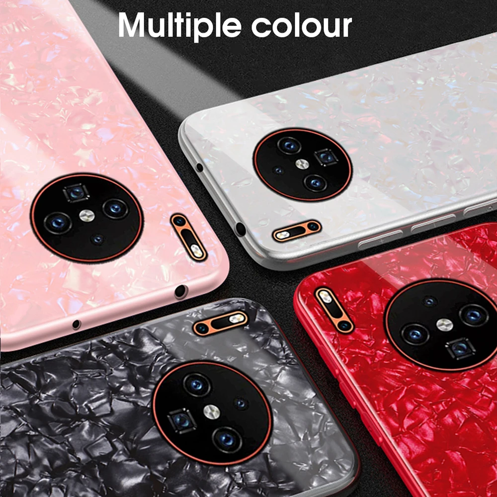 Чехол Eqvvol с закаленным стеклом для Huawei Mate 30 Pro P20 P30 чехол узором и полным покрытием