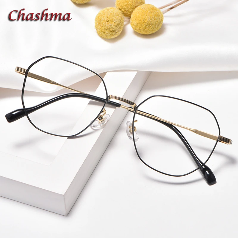 

Chashma Brand Frame Glasses Irregular Women Ultra Light Optical Prescription Eyeglasses Men Myopia Glasses