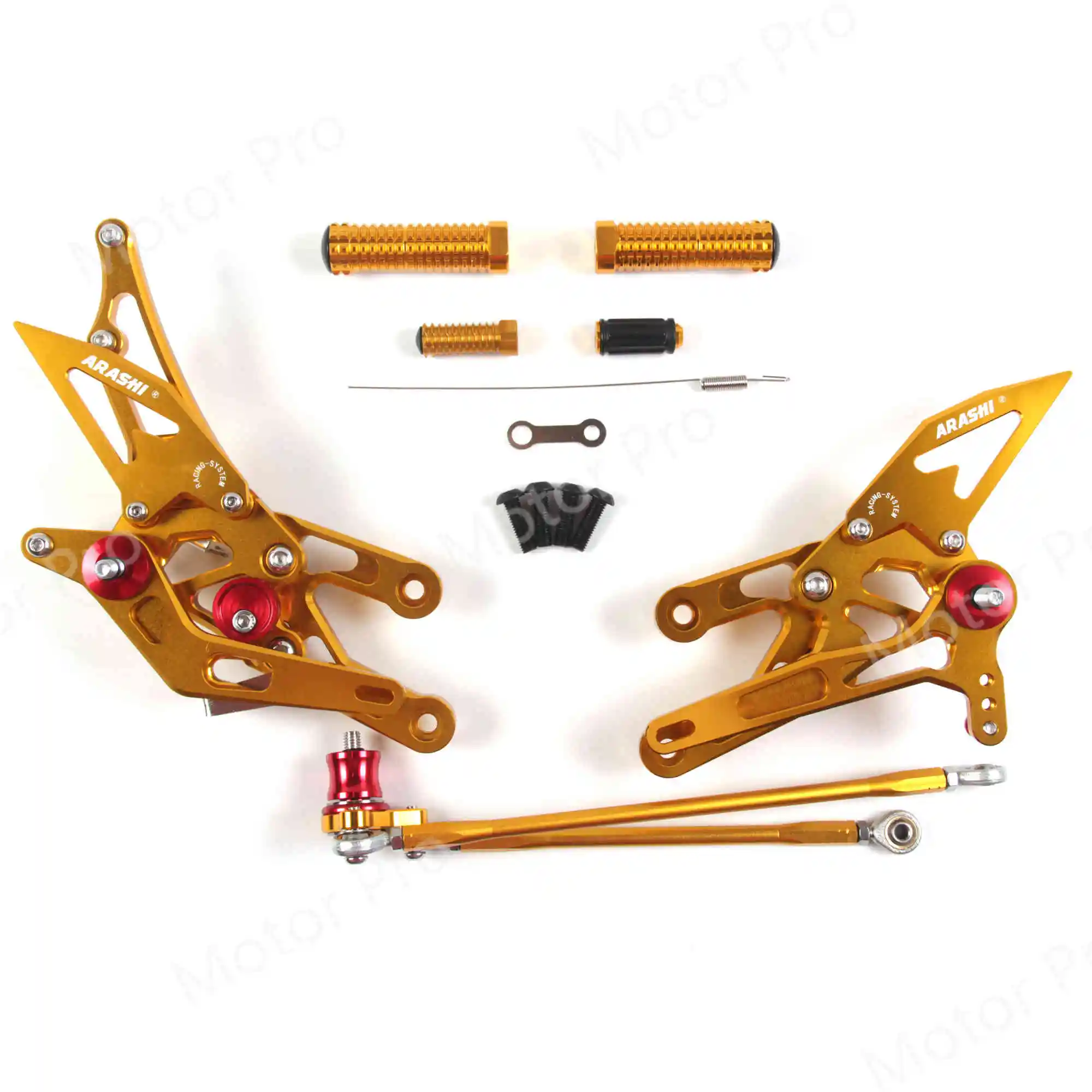 2.0 Gold Регулируемые подножки для Honda CBR1000RR 2004 2005 2006 2007 CBR 1000 RR подставка для ног Peg Rearset задний комплект педали CBR1000 CBR600RR - Цвет: 2.0 Gold