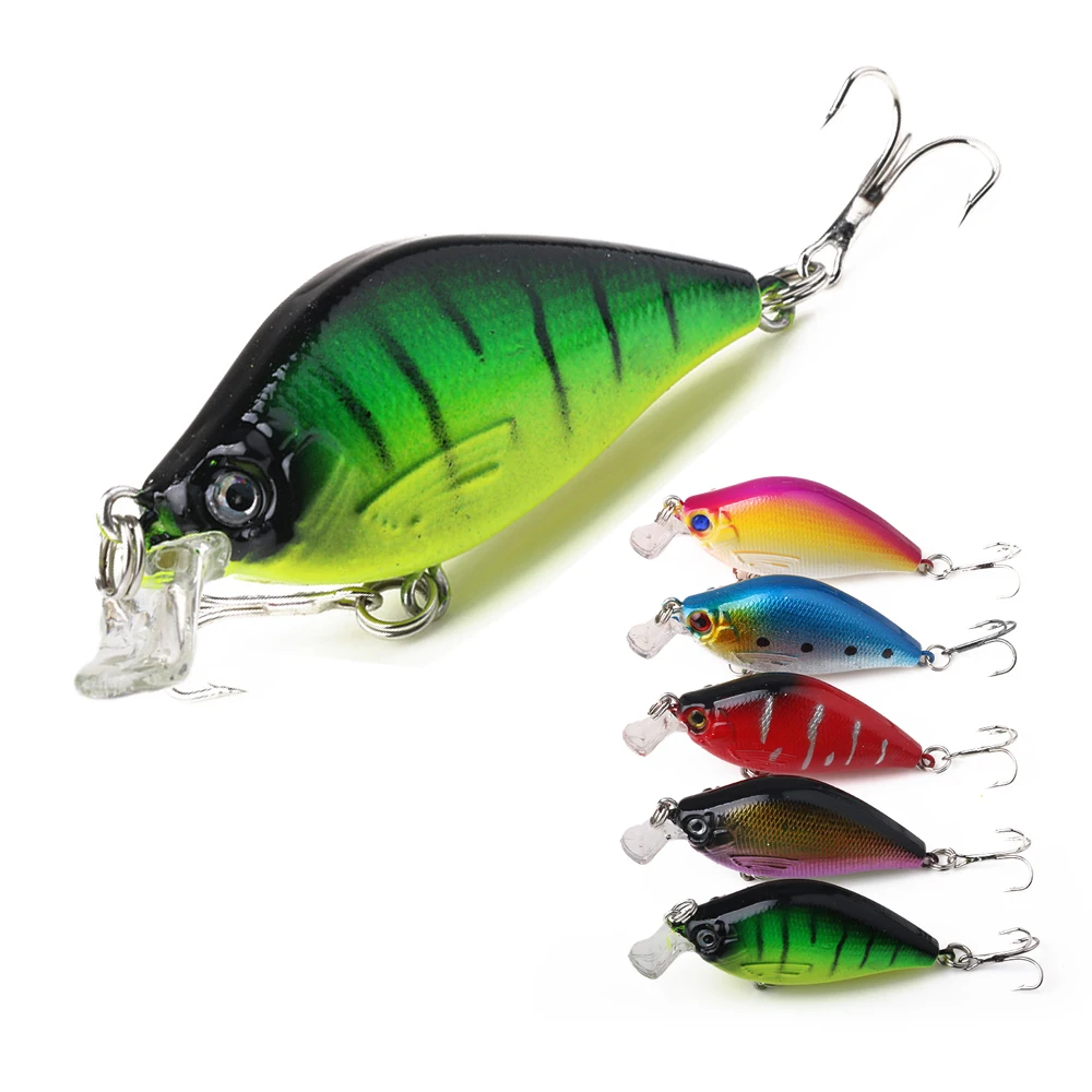 

6.5cm 8.4g Artificial Bass Pike Carp Fishing Lures 3d Fish Eyes Hard Plastic Crank Bait Fake Lure Baits