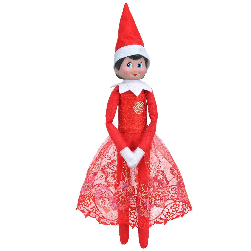 

Cloth Elf Doll Costume Christmas Elf Clothes (without Doll)