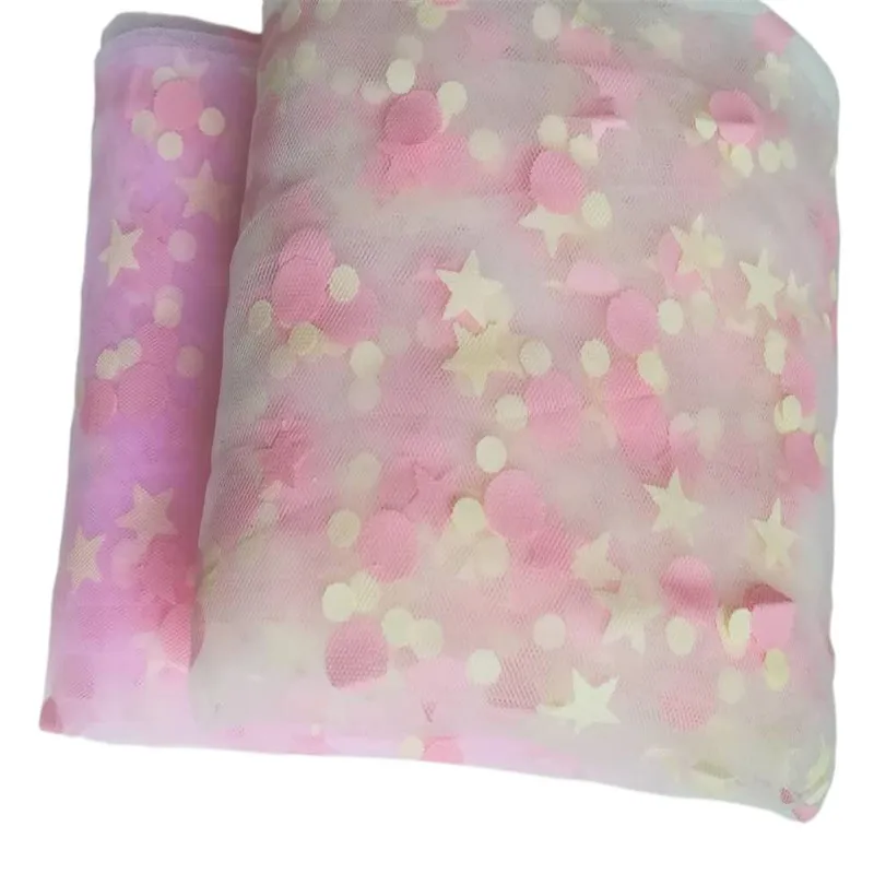 Тюль блёстки ткань Mickey звезды Свадебная вечеринка платье принцессы юбка пачка