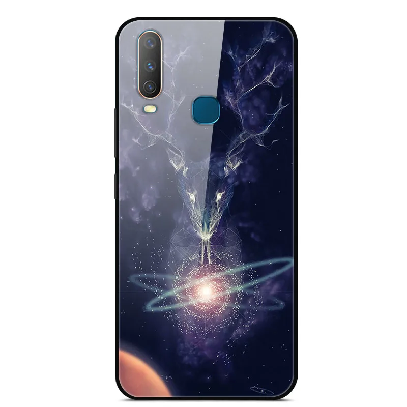 15 ДЛЯ Vivo U3X/U10 чехол из закаленного стекла с принтом твердая задняя крышка для Vivo U3X чехол для телефона s силиконовый бампер Coque U3 X U 3X10 - Цвет: 15