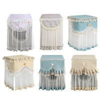 lace ruffle floral front loading washing machine cover for drum washing machine waterproof case dust cover protective dust cove