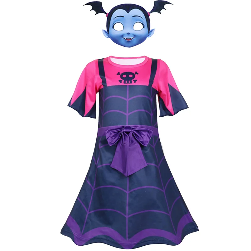 G-1 Vampirina/платье для девочек на Хэллоуин; Детский карнавальный Рождественский костюм вампира; детская одежда для дня рождения; летняя одежда; аксессуары - Цвет: G-1