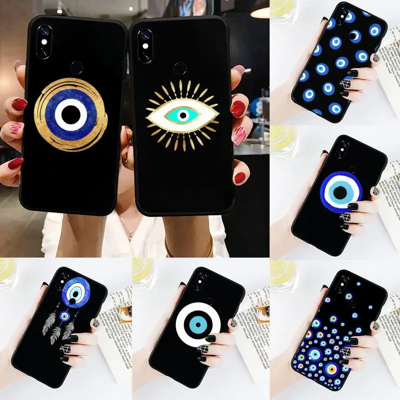 

Fashion Evil eye High Quality Phone Case For Xiaomi Redmi Note 4 4x 5 6 7 8 pro S2 PLUS 6A PRO