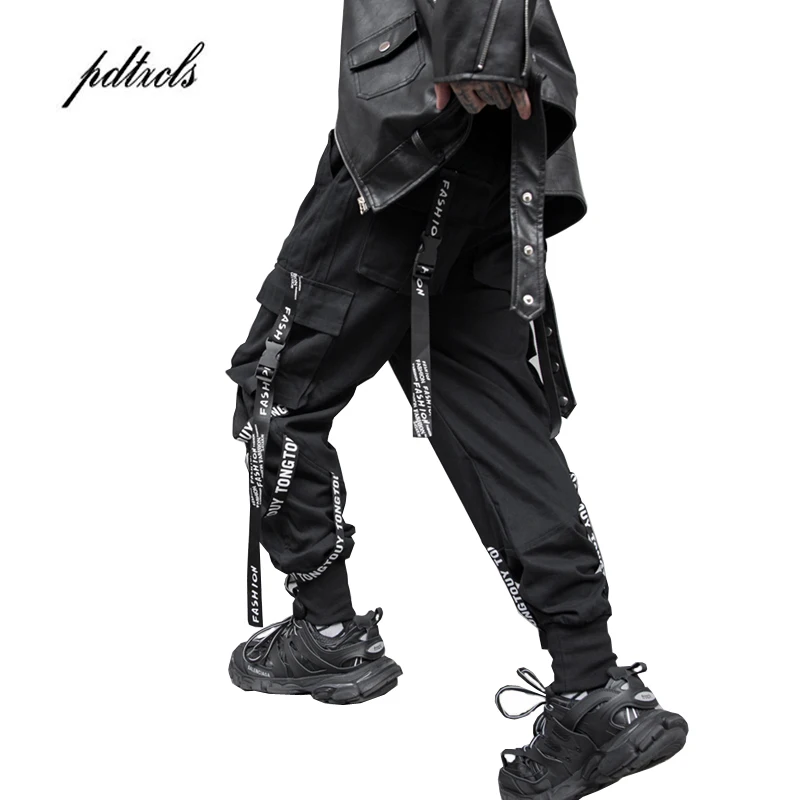 Хит 2019 модные мужские брюки с принтом большим карманом для бега s уличная одежда