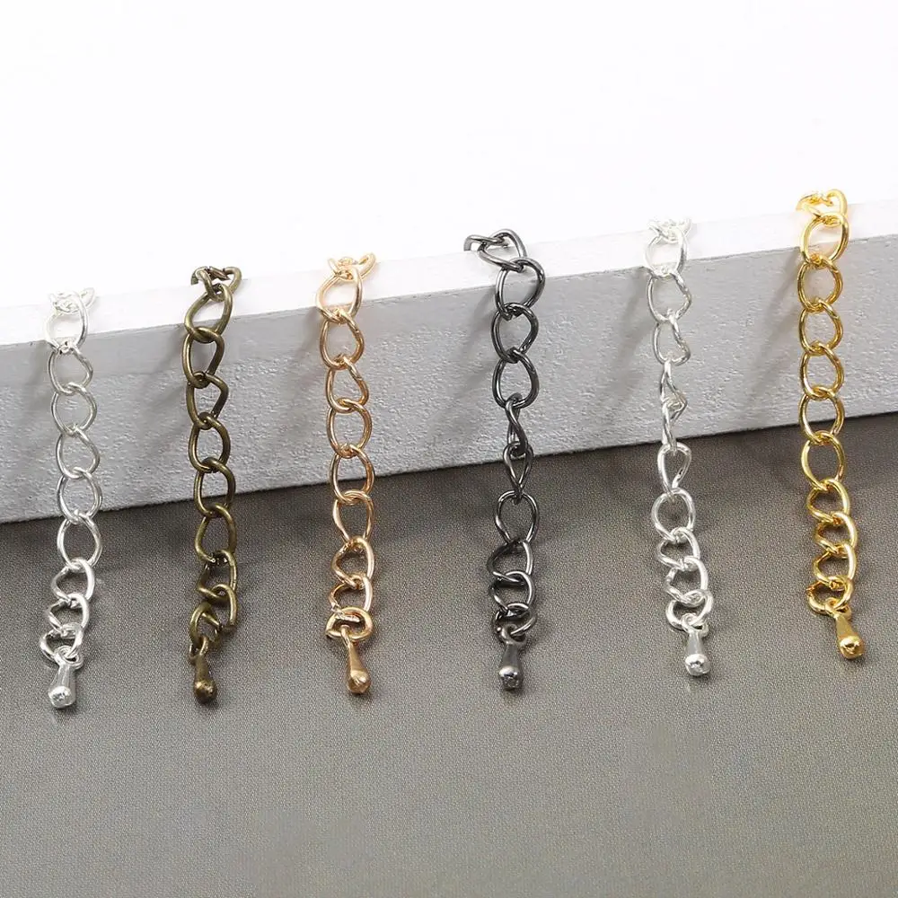 10 шт./пакет Серебряный Золотой удлинитель колье браслет расширитель расширение