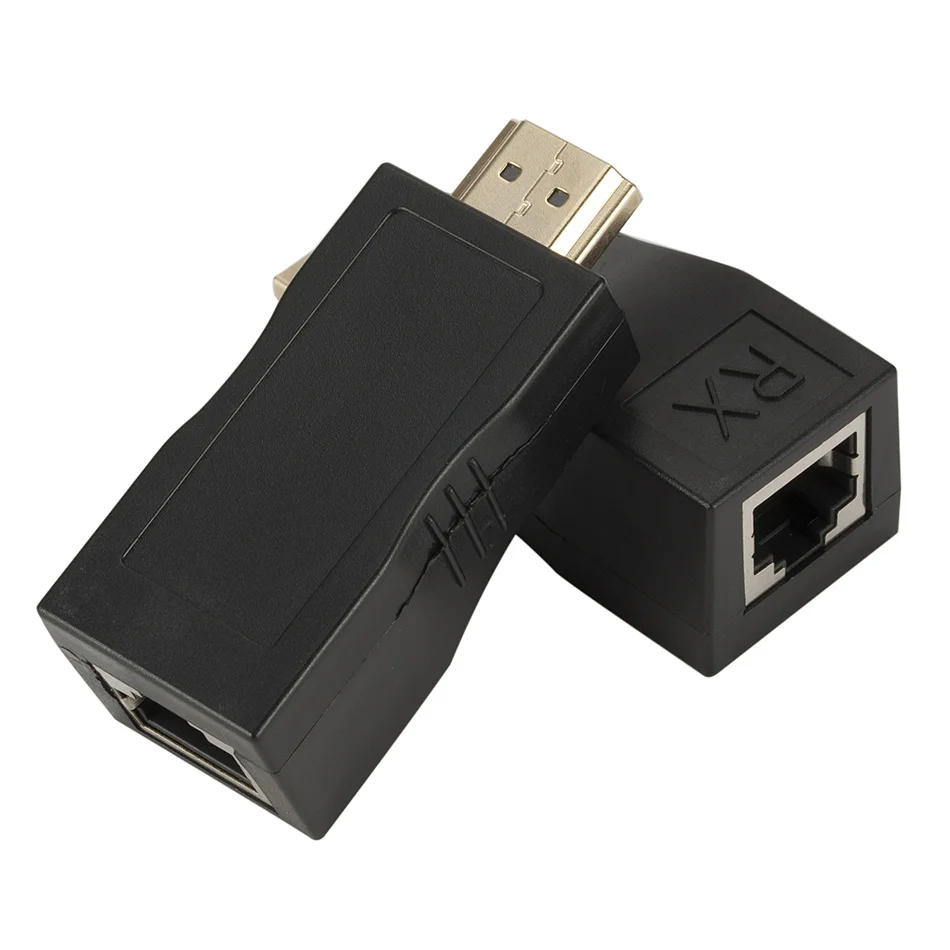 WVVMVV 1 пара HDMI-совместимый удлинитель 4K 4 30 м для RJ45 через Cat 5e/6 сетевой LAN Ethernet