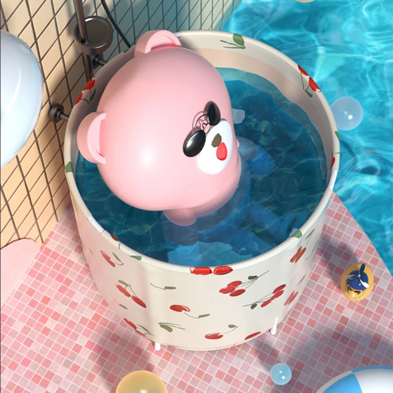 Блестящая Детская ванна складная детская Ванна для хранения ванночка с