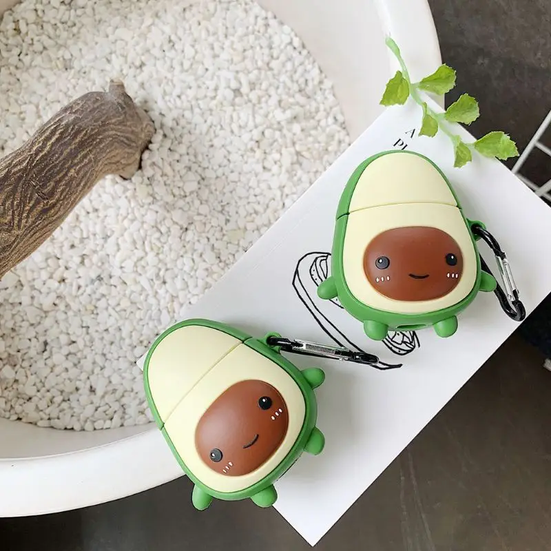 Мягкий силиконовый защитный чехол с милым рисунком авокадо ударопрочный