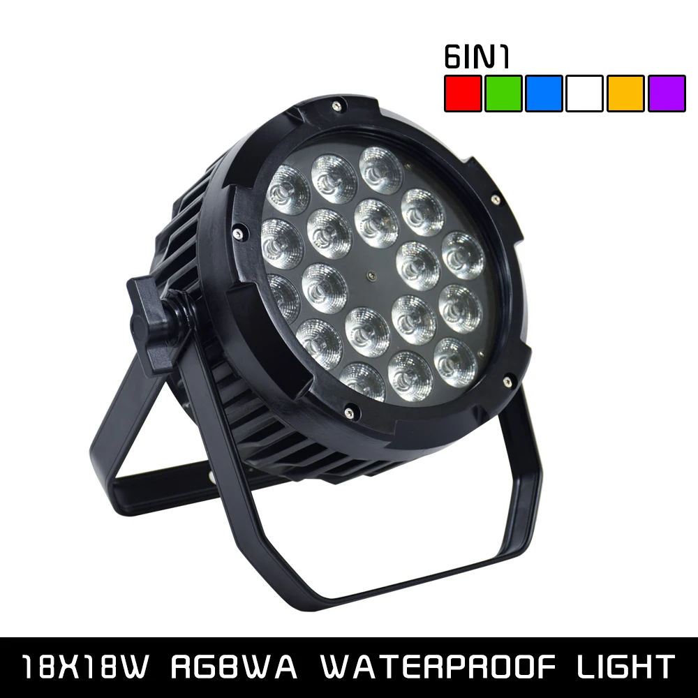 6in1waterproof light Открытый водонепроницаемый супер яркий RGBW DJ Par dmx512 управление звуковая активация для сценического клуба бара Свадебного Шоу - Цвет: 6in1waterproof light