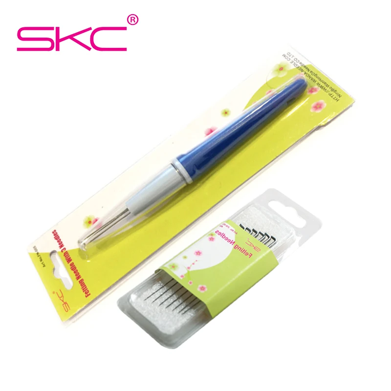 

SKC Replaceable 3 Pin Plastic Holder Punch Needle Felting Tool 7pcs Replace Needles Set Pens Wool Felt Poke Wool Needles