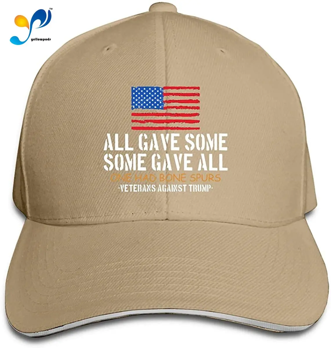 

an-Ti T-Rump Veterans Against Cadet Bone Spurs Draft Dodger Trucker Baseball Cap Adjustable Peaked Sandwich Hat