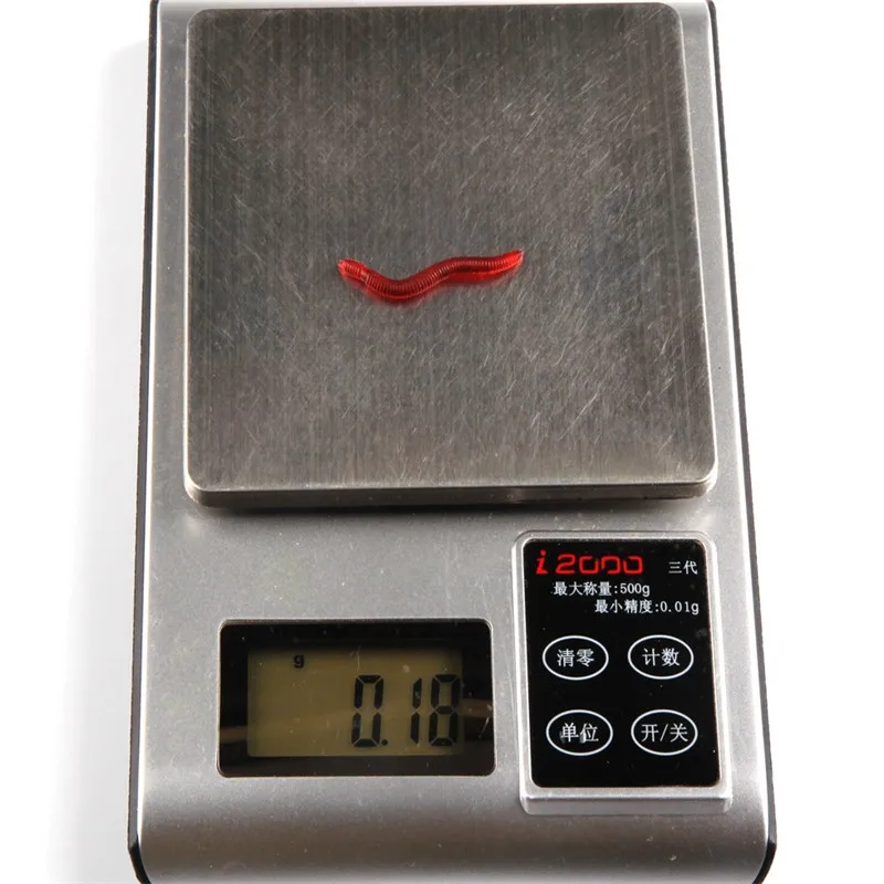 Мягкие рыболовные приманки 50 шт. красные черви червяки для ловли форели снасти