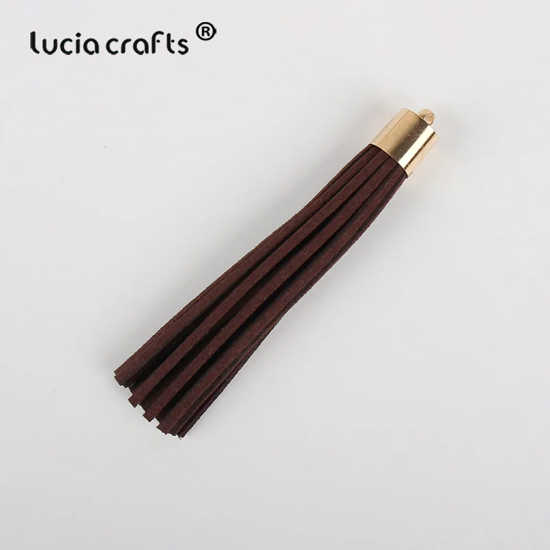 Распродажа! Lucia crafts креативный Чехол для мобильного телефона кожаный кулон кисточка автомобильный брелок для ключей, Подарочный 1 шт./лот 20040033 - Цвет: color8 coffee 80mm