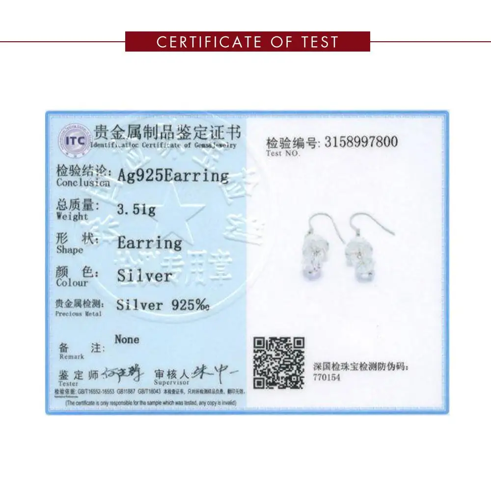 

LEKANI S925 Sterling Silver For Women Shiny Chandelier Drop Earrings Geometry Austria Crystal Earring Female Party Jewelry