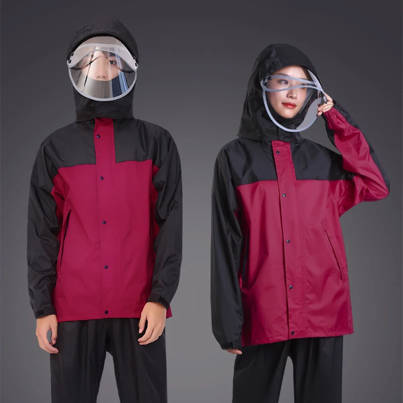 

Adult Thick Raincoats Travel Suit Motorcycle Sport Fashion Camping Plus Size Raincoats Impermeable Capa De Chuva Rain Gear DG50R