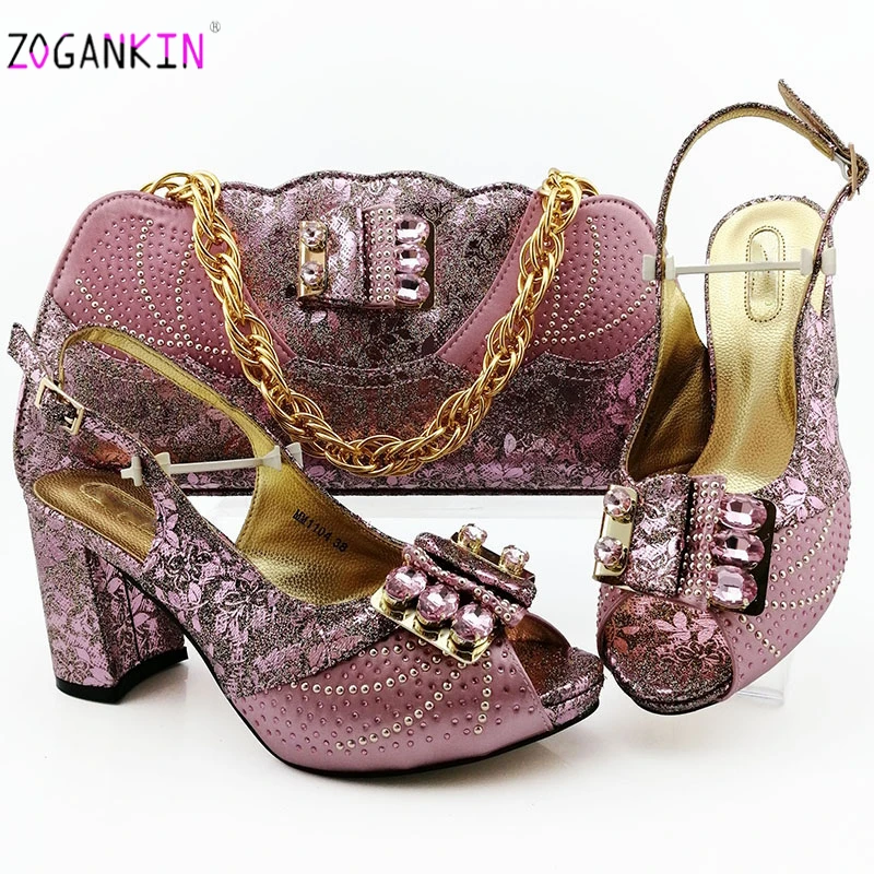 Новое поступление комплект итальянской обуви и сумочки для вечеринки подходящий