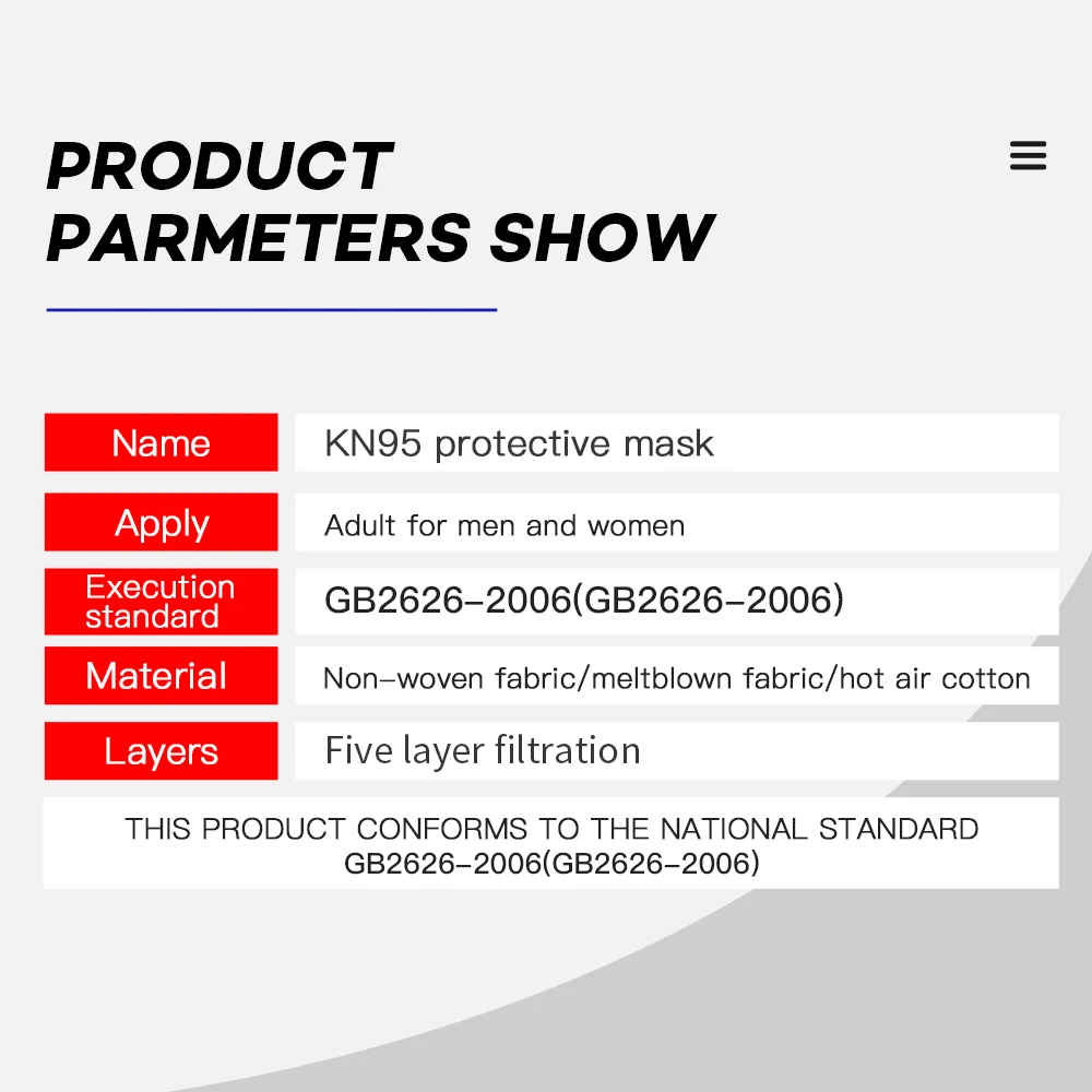 

10-100 PCS kn95 Mask for Virus Protection Safety Dust Respirator Mascarilla ffp2 Face Masks Mouth Dustproof Protective Kn95Mask