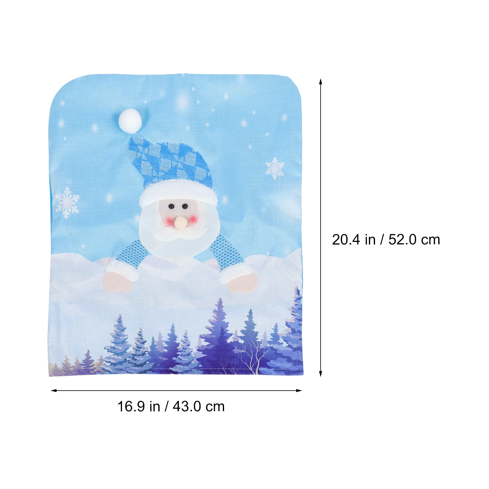 1Pc Christmas Theme Chair Protection Practical Creative Cover (Sky-blue) |