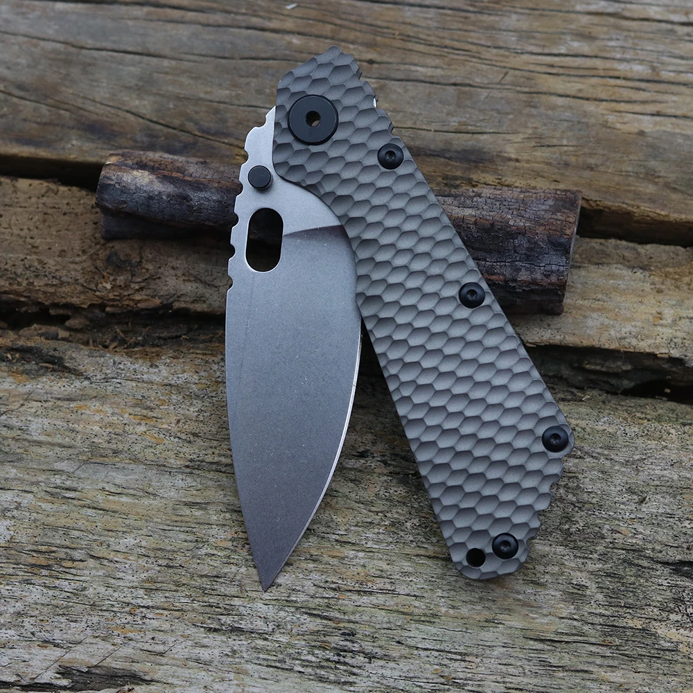 XS SMF складной нож D2 лезвие углеродное волокно титановая ручка медные инструменты