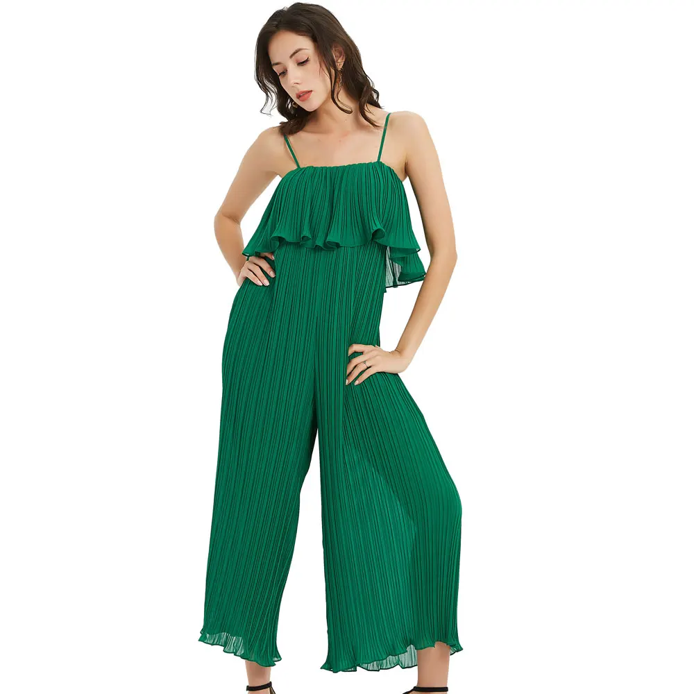 Комбинезон женский с открытыми плечами модный длинный свободный пикантный боди