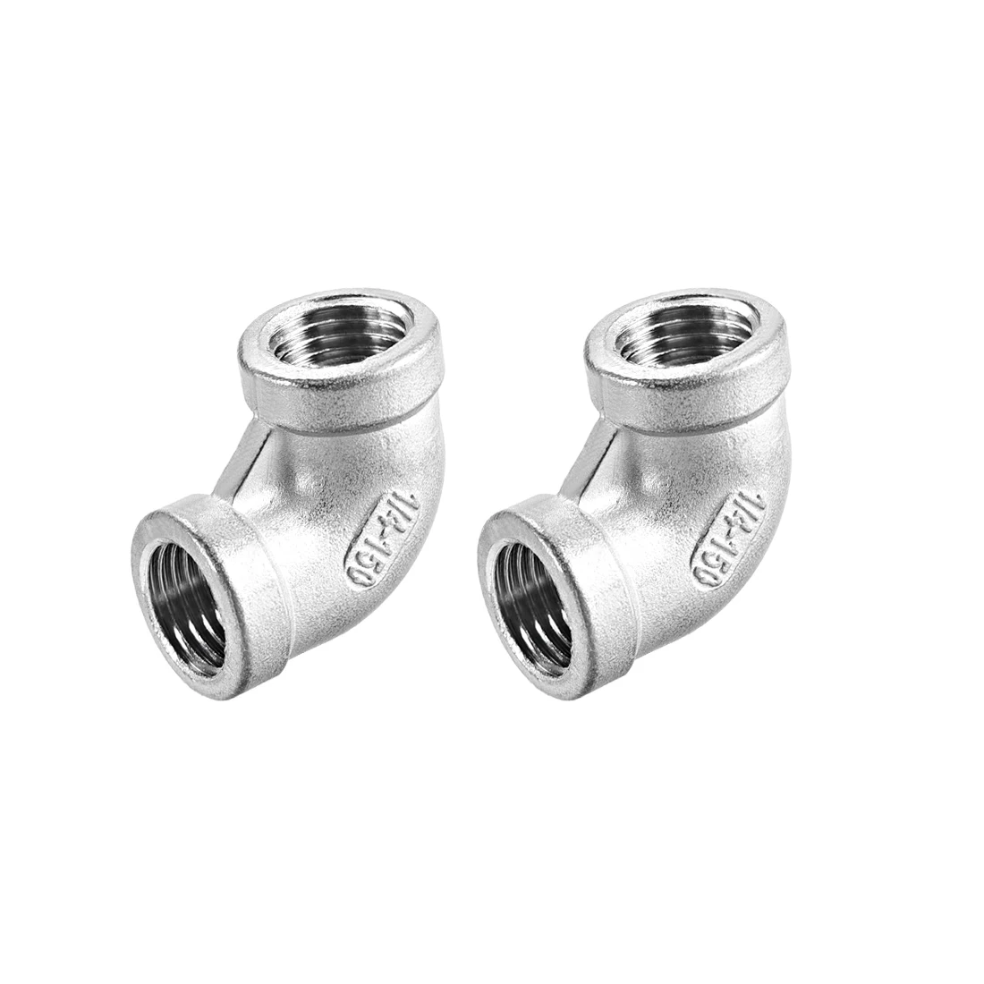 

uxcell 2pcs Stainless Steel 304 Cast Pipe Fitting 90 Degree Elbow 1/4 BSPT Female X 1/4 BSPT Female Thread to air water etc