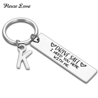 i love you initials keychain couples key chain drive safe lettering a z keyrings husband boyfriend birthday gift car key chains