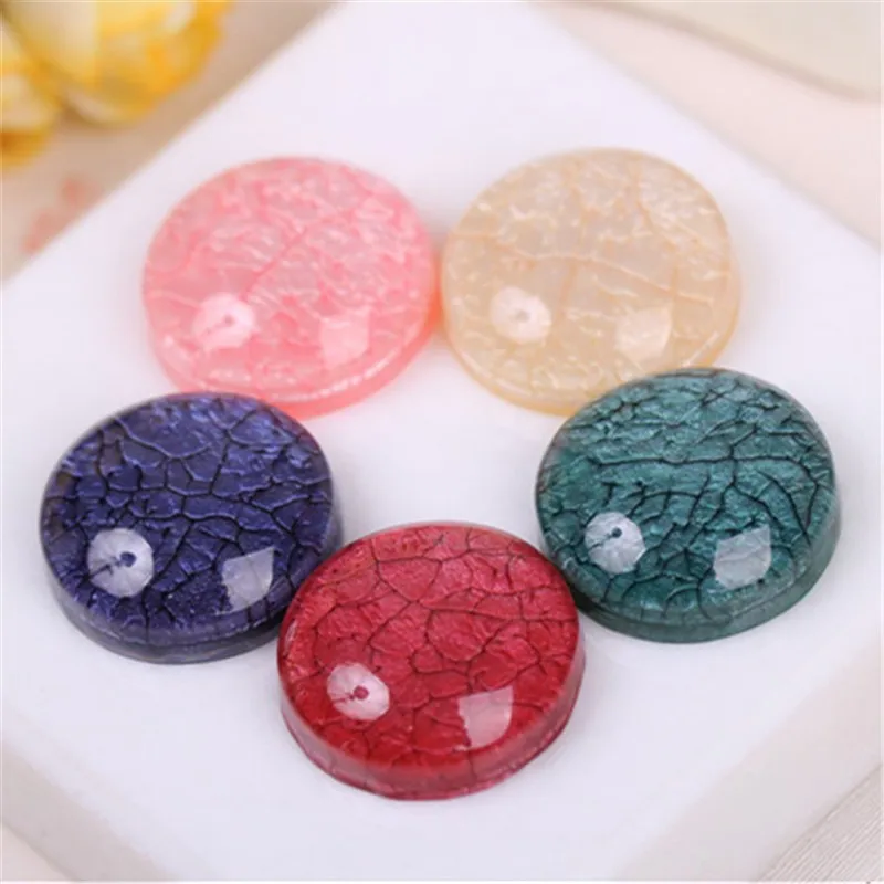 Кабошон из смолы 10 шт./лот подходит для 25 мм сделай сам круглая красочная Подвеска