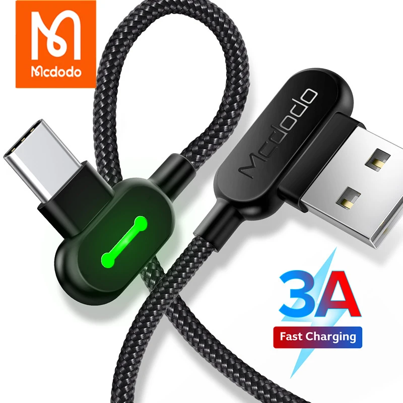 Кабель зарядный Mcdodo 3 А USB Type-C 90 градусов |
